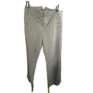 Gap Women's Gray Trouser Slacks Sailor Button Size 8 Regular Career Office Work